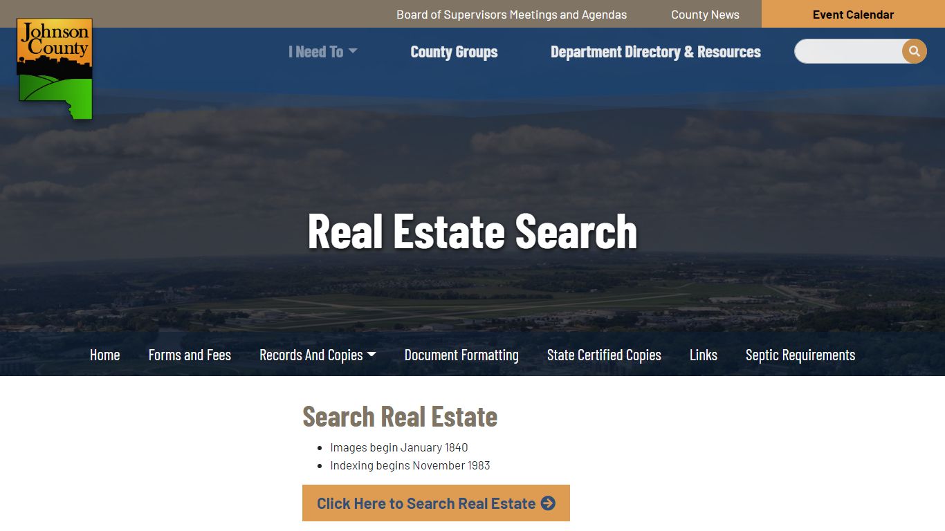 Real Estate Search - Recorder's Office - Johnson County